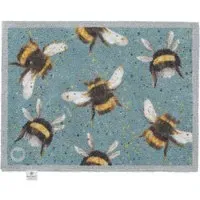 Bee 3 Charity Doormat - Light Blue
