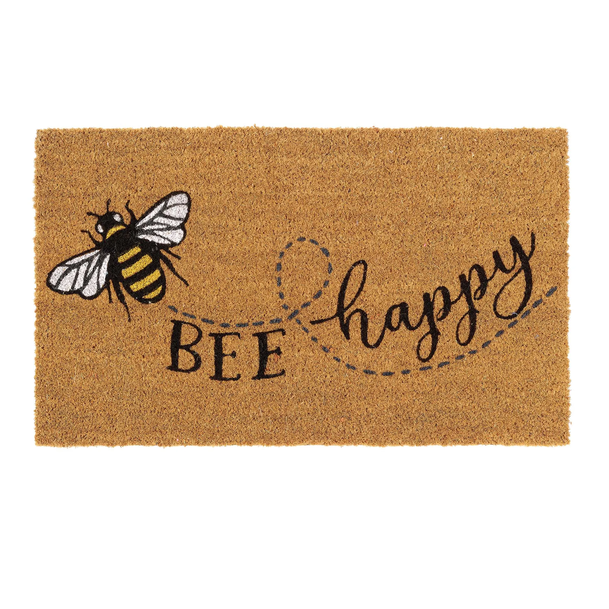 Bee Happy Coir Doormat - 45x75cm image