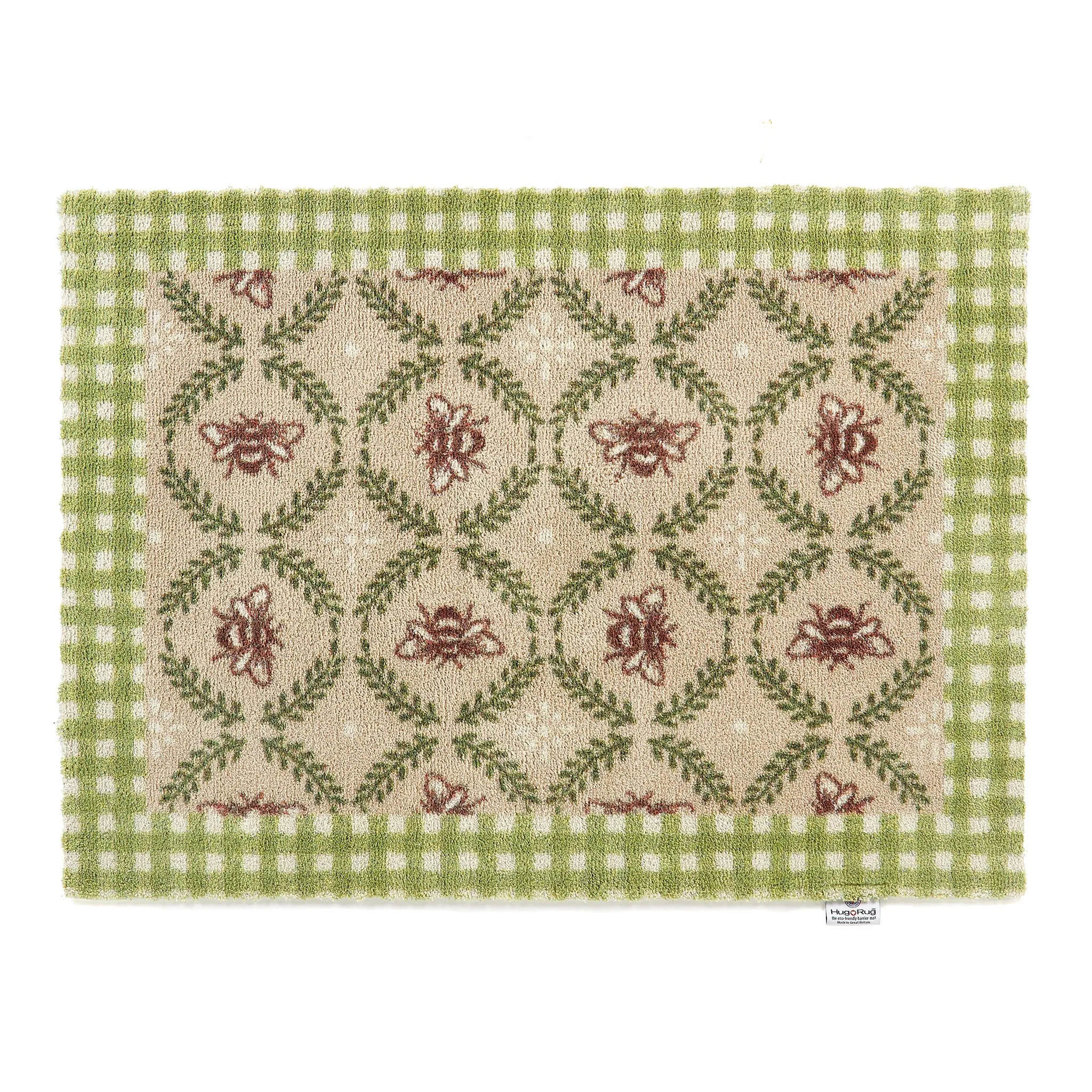 Beehive Green Charity Doormat - Green, Beige image