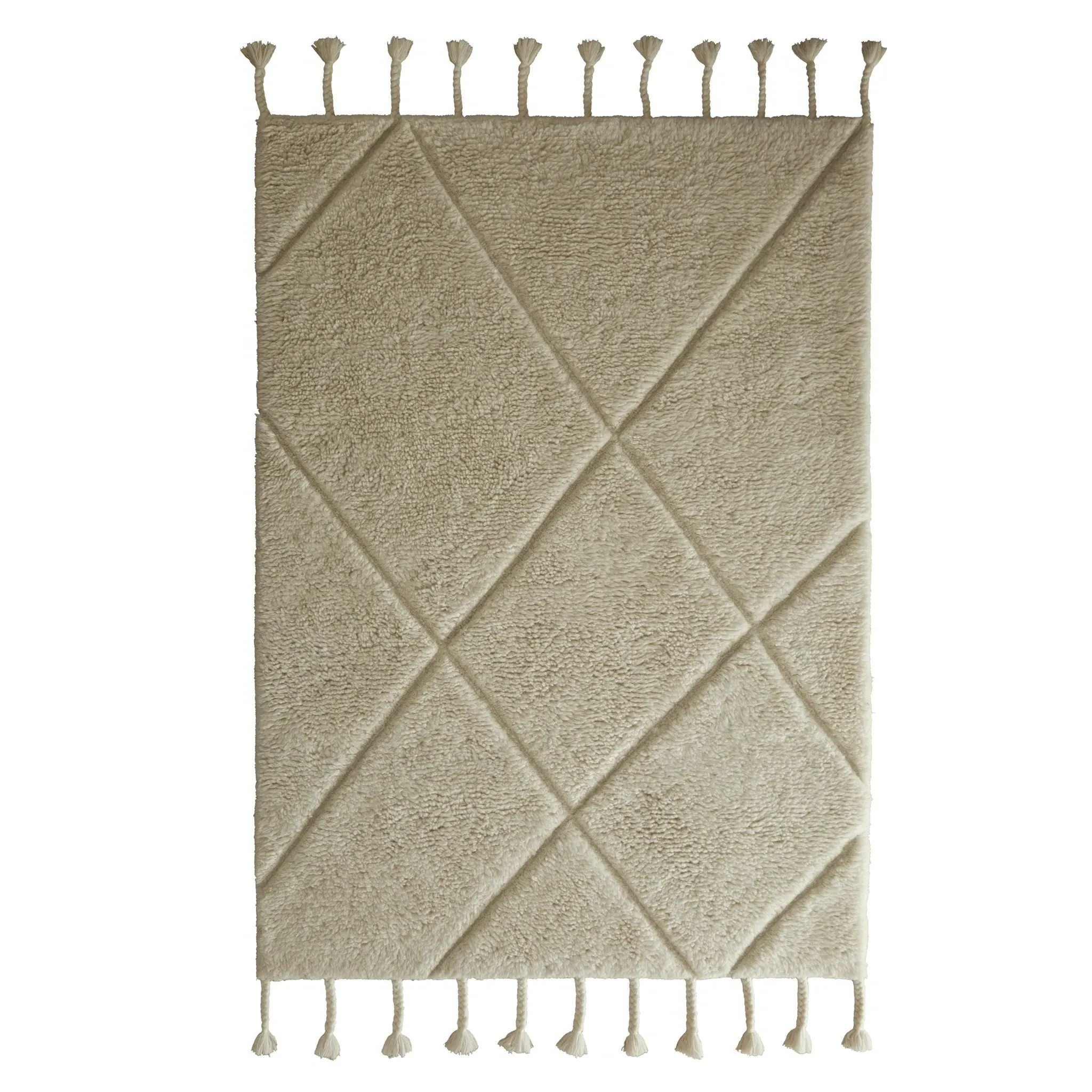 Berber Diamond Rug - Ivory, Wool