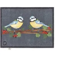 Bluetit Bird Charity Doormat - Grey