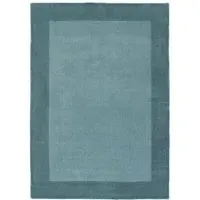 Borders Wool Rug - Duck Egg
