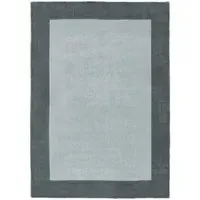 Borders Wool Rug - Grey