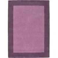 Borders Wool Rug - Mauve