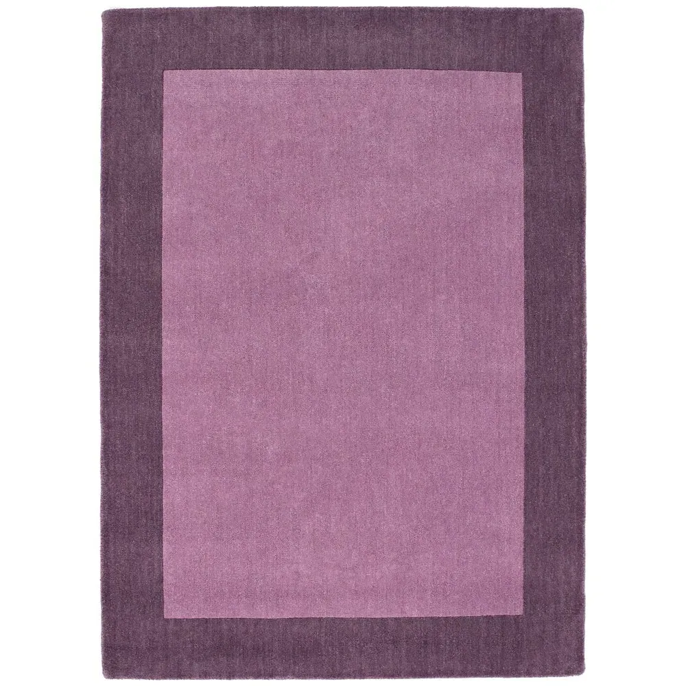 Borders Wool Rug - Mauve image