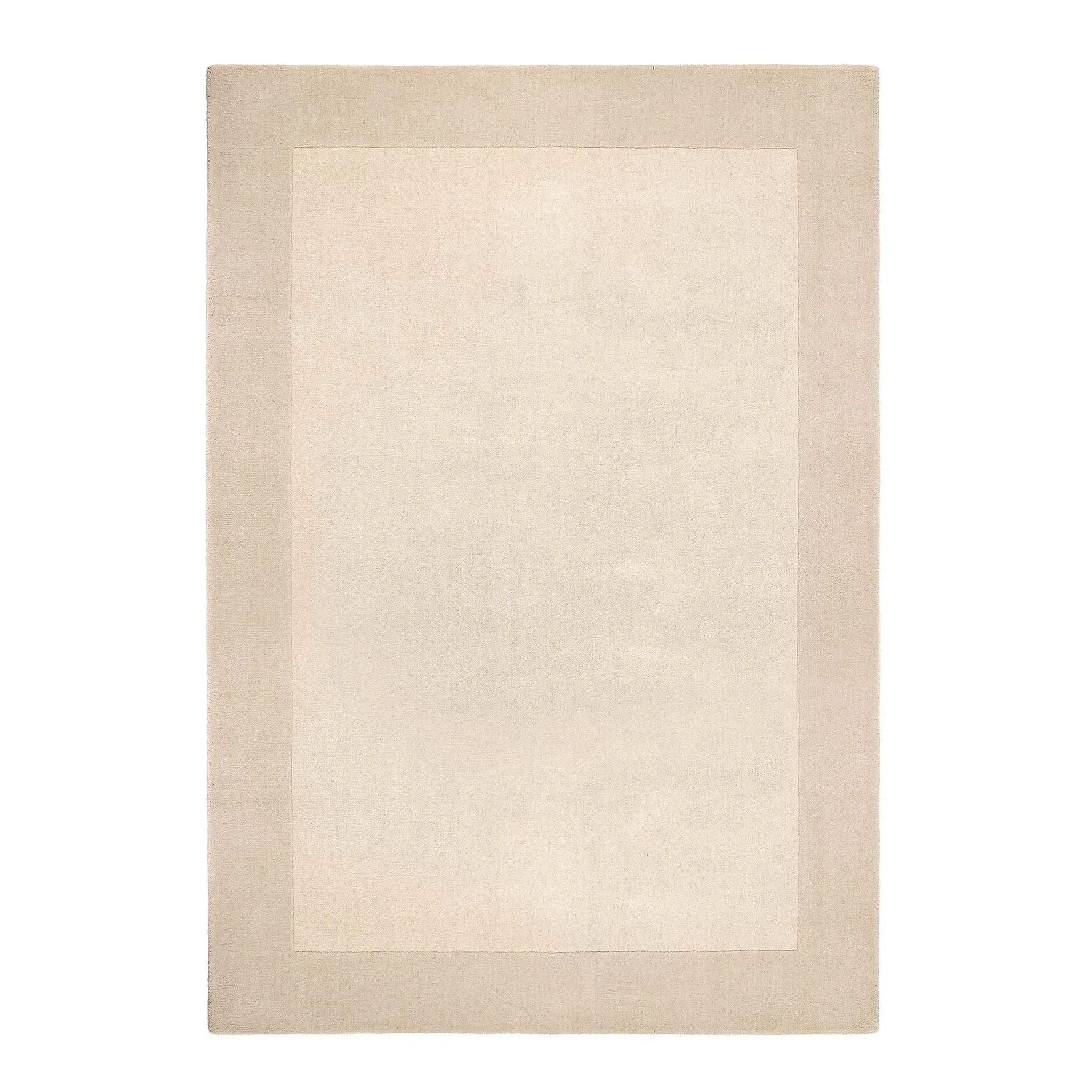 Borders Wool Rug - Natural