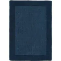 Borders Wool Rug - Navy