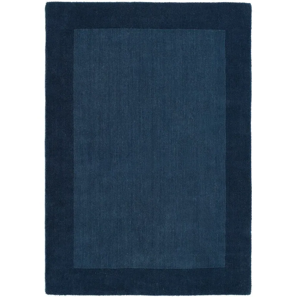 Borders Wool Rug - Navy image