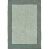 Borders Wool Rug - Sage Green
