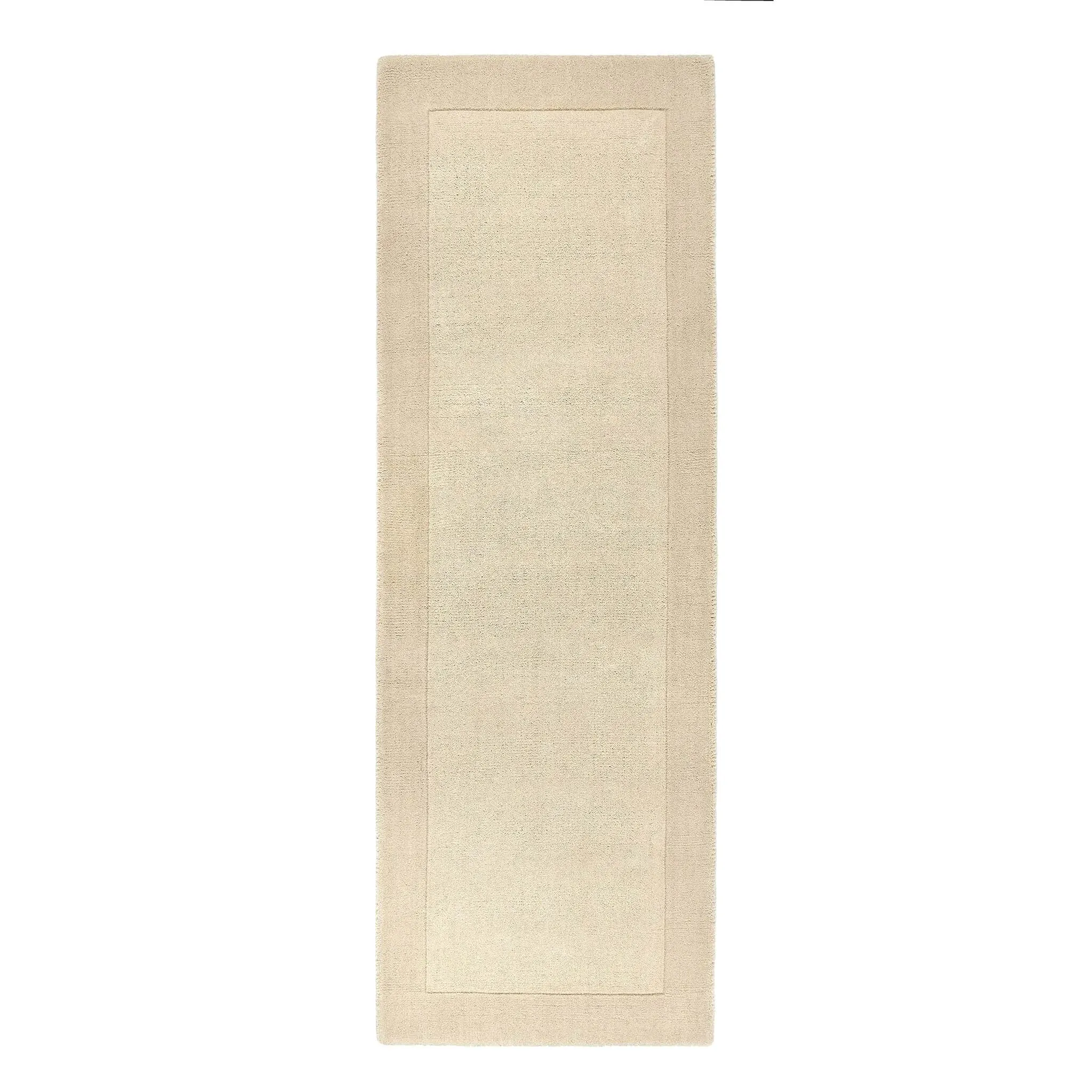 Borders Wool Runner Rug - Natural