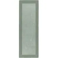 Borders Wool Runner Rug - Sage Green