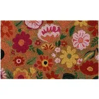Bright Blooms Coir Doormat - Multicolour