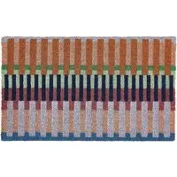 Bright Broken Stripe Coir Doormat - Multicolor