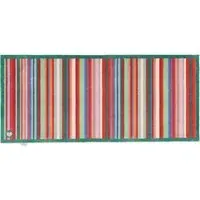 Bright Green Stripe Washable Runner - Green