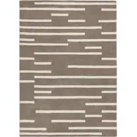 Broken Stripe Rug - Cream, Wool