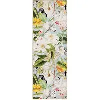 Butterfly Blooms Eco-Washable Rug Runner - Sky Blue