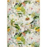 Butterfly Blooms Eco-Washable Rug - Sky Blue