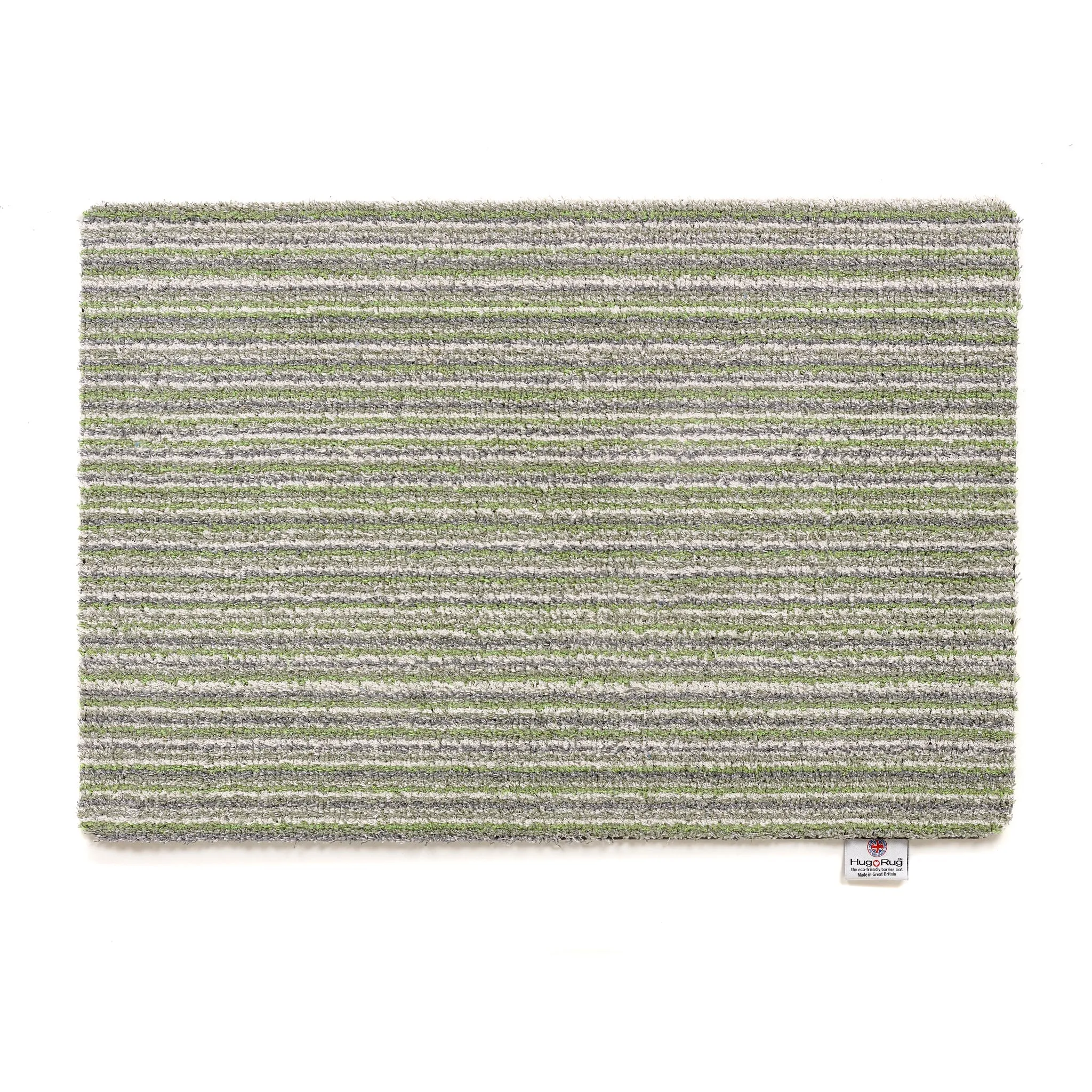 Candy Green Stripe Washable Doormat - Green, Cotton image