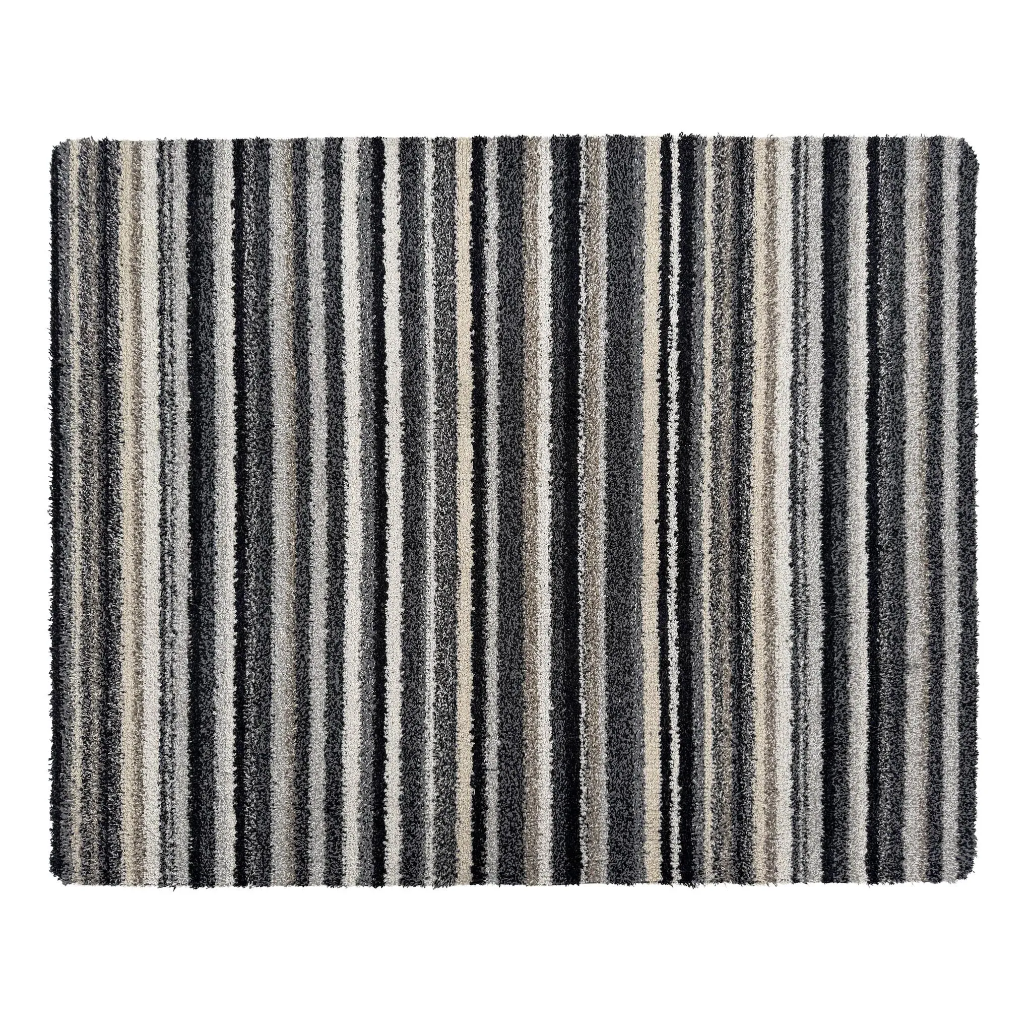 Candy Monochrome Striped Washable Doormat - Multicolour