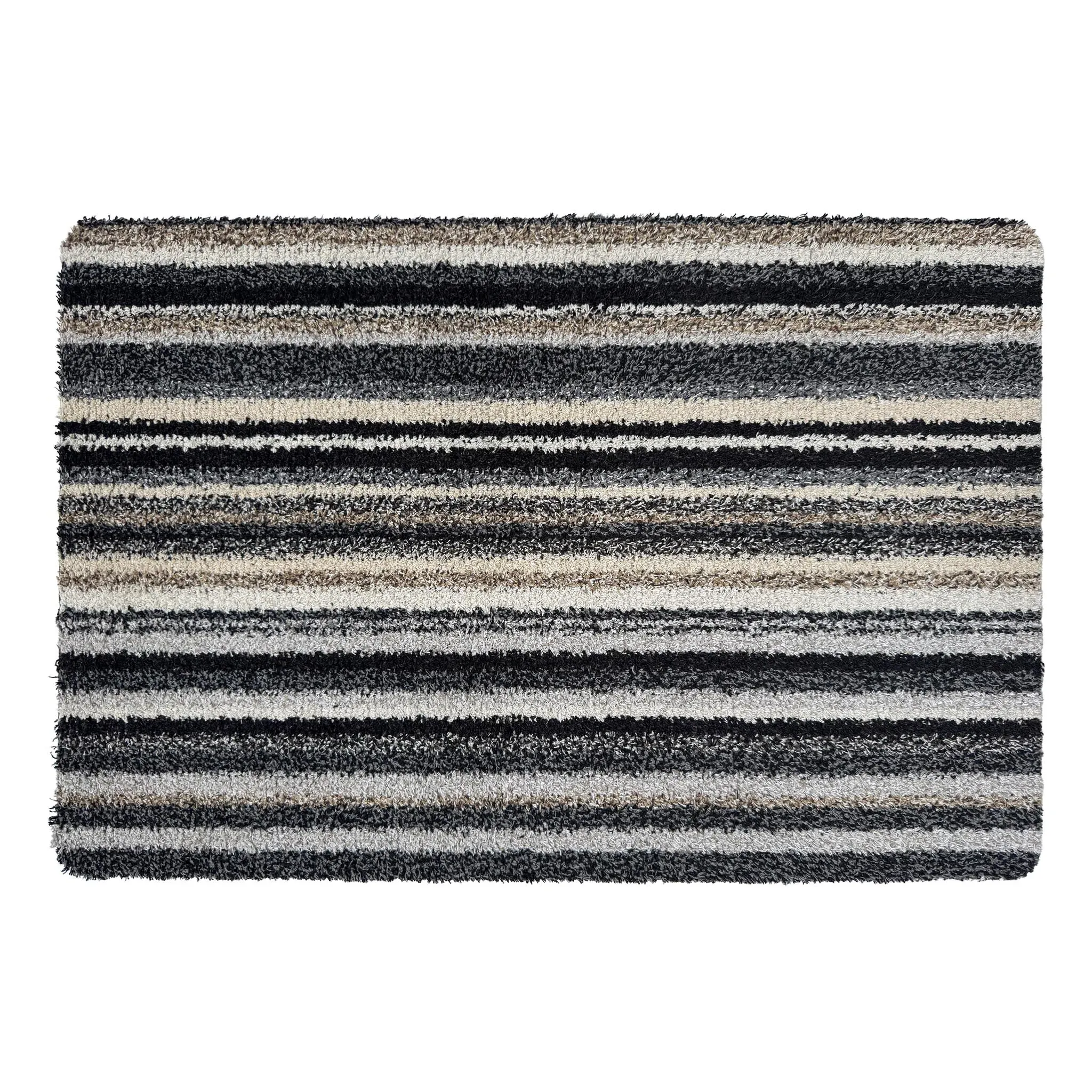 Candy Monochrome Striped Washable Doormat - Multicolour image