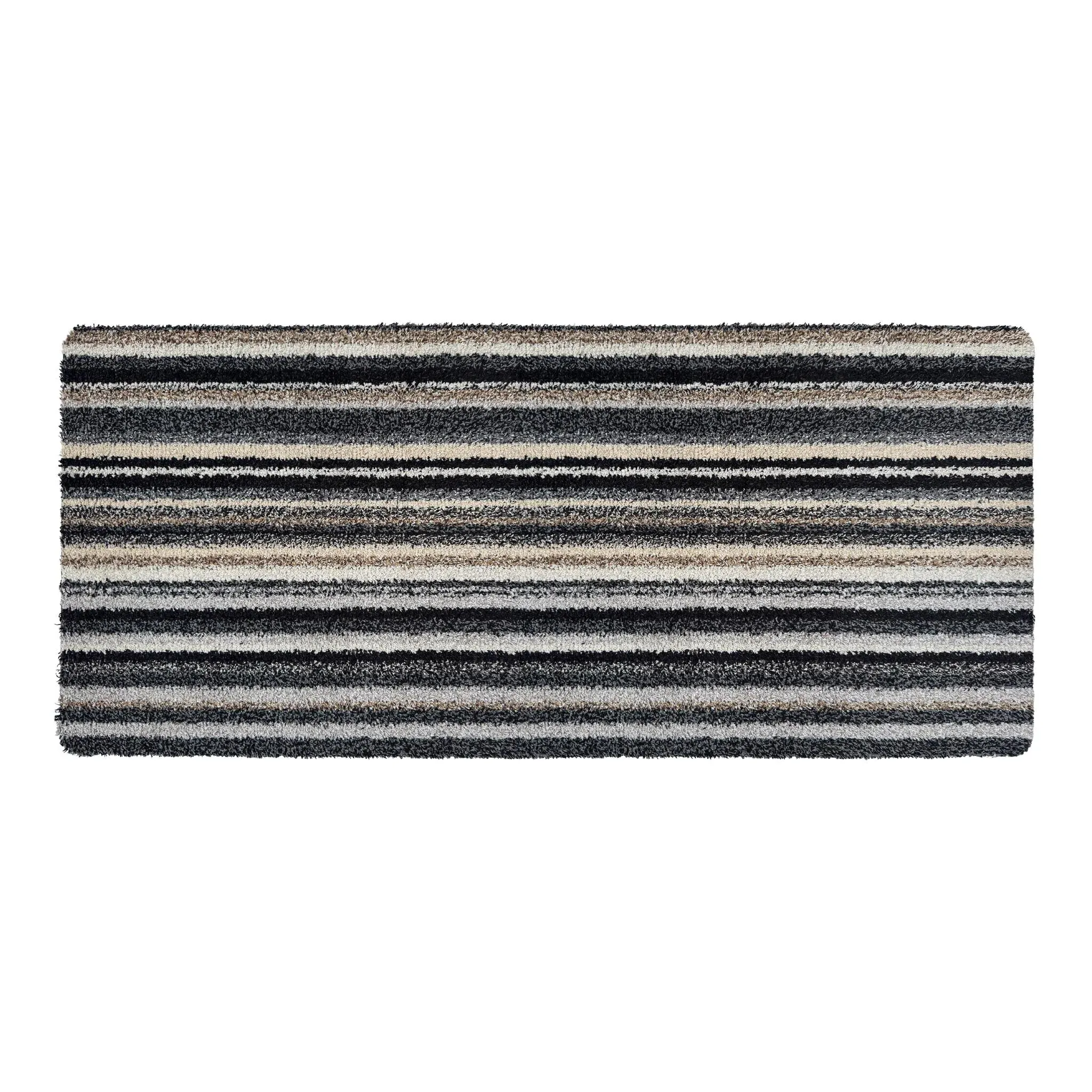 Candy Monochrome Striped Washable Runner - Multicolour