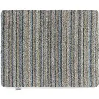 Candy Ribbon Stripe Washable Doormat - Grey, Cotton
