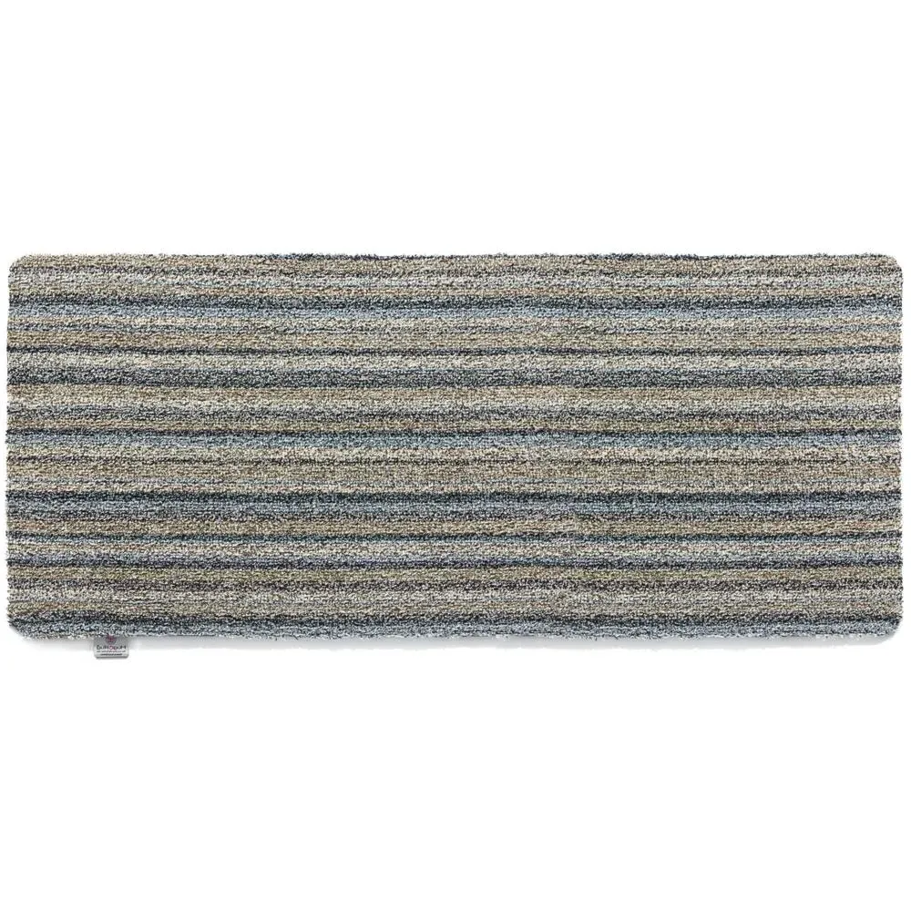 Candy Ribbon Stripe Washable Runner - Grey, Cotton
