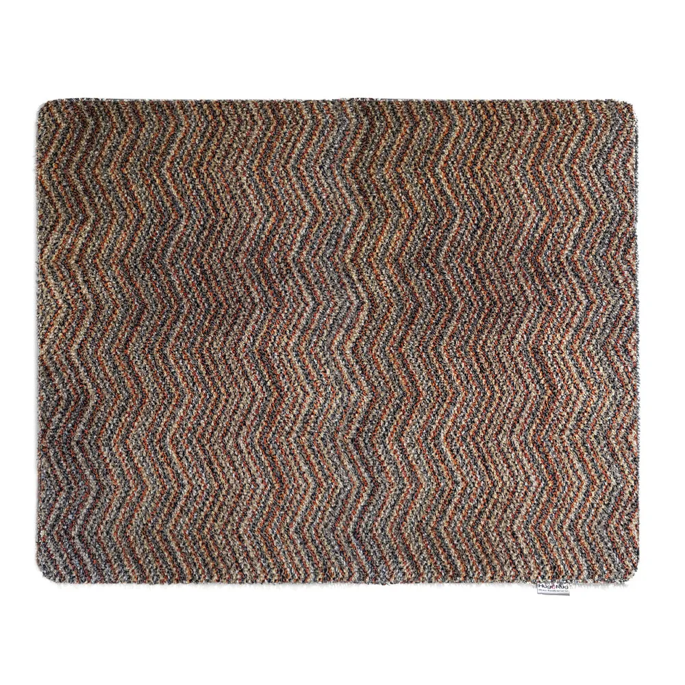 Candy Zig Zag Washable Doormat - Red