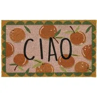 Ciao Orange Coir Doormat - Orange