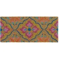 Coir Insert Bright Tile Doormat - Natural