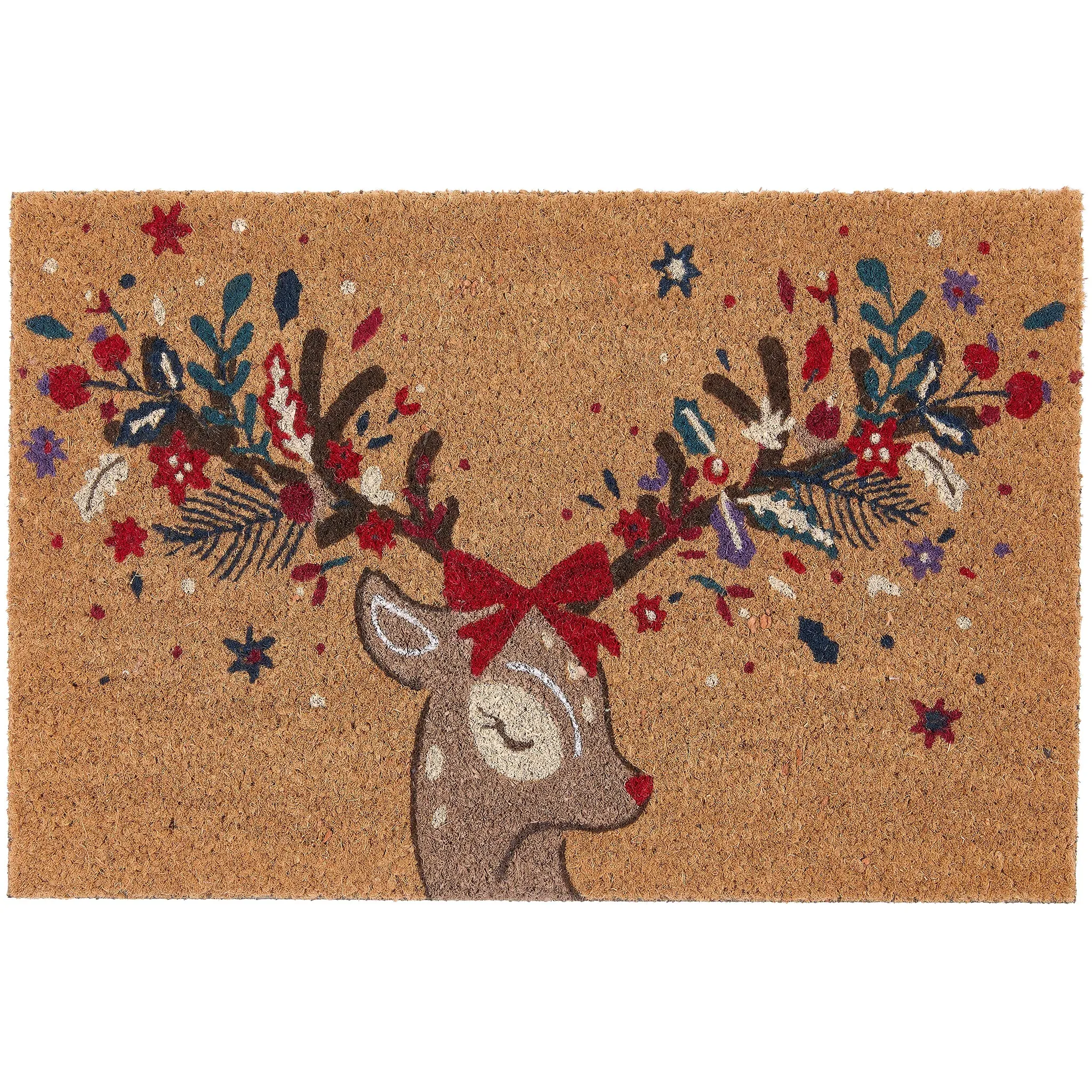 Colourful Deer Coir Doormat - 40x60cm image