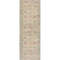 Country Paisley Eco-Washable Rug Runner - Beige