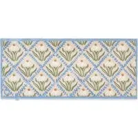Daisy Trellis Washable Runner - Cream