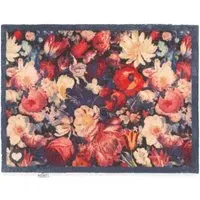 Dark Florals Washable Doormat - Navy, Recycled Materials