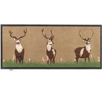 Deer 1 Washable Runner - Beige