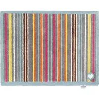 Designer 13 Stripe Washable Doormat - Grey, Multicoloured