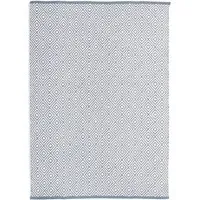 Diamond Washable Rug - Denim Blue, Recycled PET