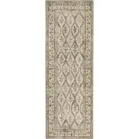 English Garden Washable Runner Rug - Cream, Recycled Polyester