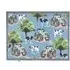 Farmyard Tractors & Cows Doormat - Blue