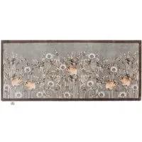 Field Mice 1 Washable Runner - Dark Grey