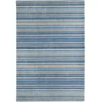 Fine Stripes Rug - Blue/Beige, Wool