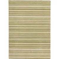 Fine Stripes Rug - Green, Wool
