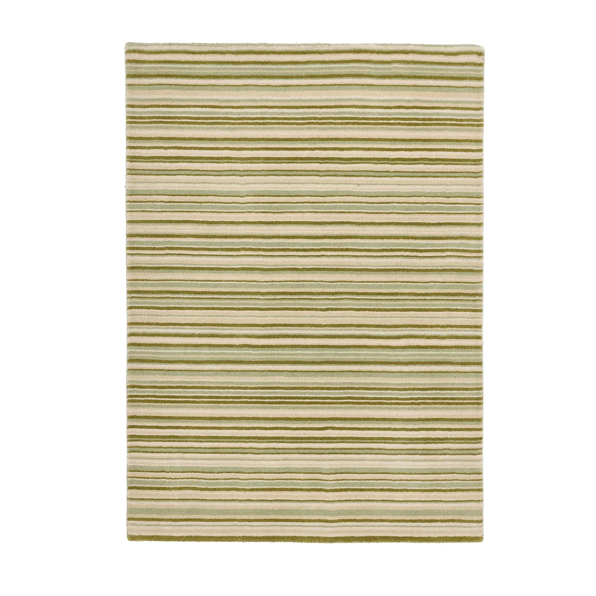 Fine Stripes Rug - Green, Wool