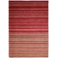 Fine Stripes Rug - Red, Wool