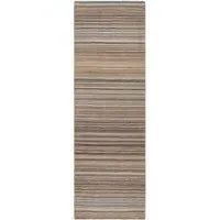 Fine Stripes Runner Rug - Beige, Wool