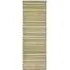 Fine Stripes Runner Rug - Green, Wool