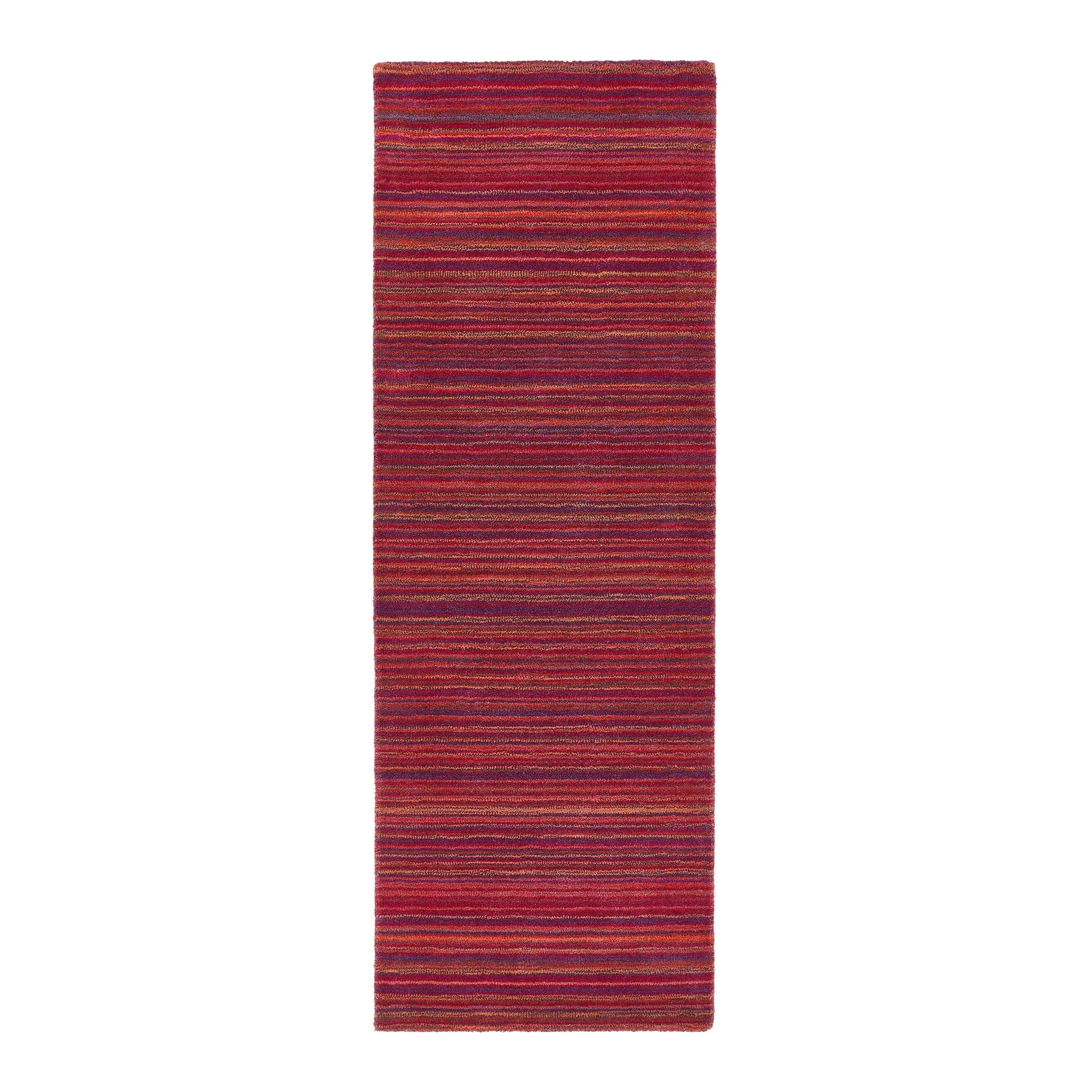 Fine Stripes Runner Rug - Purple, Wool