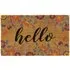 Floral Hello Coir Doormat - 45x75cm