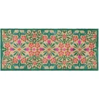 Folk Floral Washable Runner 65x150cm - Beige