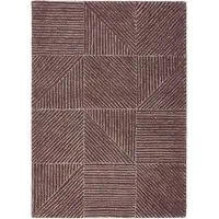 Geometric Rug - Berry, Wool